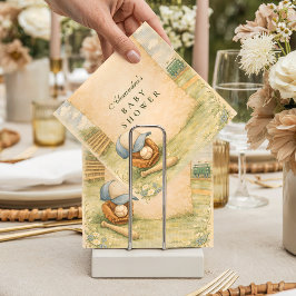 Vintage Sports Little Slugger Baby Shower Serviette