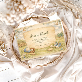 Vintage Sports Little Slugger Diapper Raffle Begleitkarte