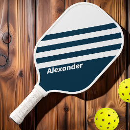 Vintage Sportschiffahrtstriche mit Namen Pickleball Schläger