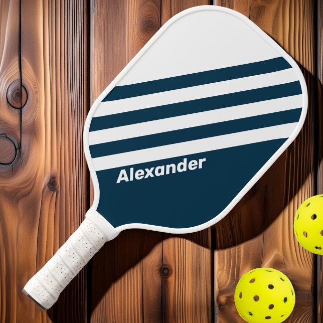 Vintage Sportschiffahrtstriche mit Namen Pickleball Schläger (Von Creator hochgeladen)
