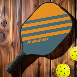 Vintage Sportsonnenstreifen mit Namen Pickleball Schläger