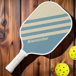 Vintage Sportstreifen mit Namen Pickleball Schläger