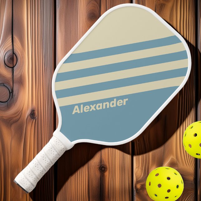 Vintage Sportstreifen mit Namen Pickleball Schläger (Von Creator hochgeladen)