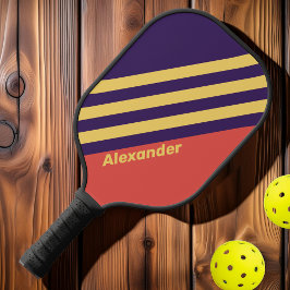 Vintage Sportsurf Sonnenuntergänge mit Namen Pickleball Schläger