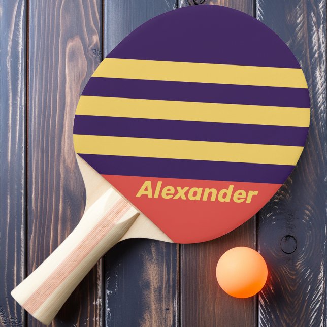 Vintage Sportsurf Sonnenuntergänge mit Namen Tischtennis Schläger (Von Creator hochgeladen)