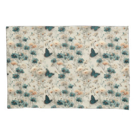 Vintage Spring Flowers and Butterflies Kissenbezug