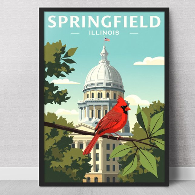 Vintage Springfield Illinois Poster (Von Creator hochgeladen)