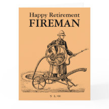 Vintage Sprinkler Glücklicher Ruhestand Feuerwehrm
