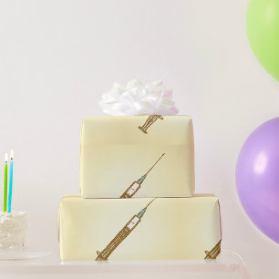 Vintage Spritze Medizinische Gesundheitspflege Ske Geschenkpapier