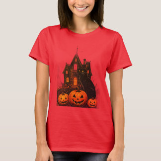 Vintage Spukhaus Halloween Nacht T-Shirt