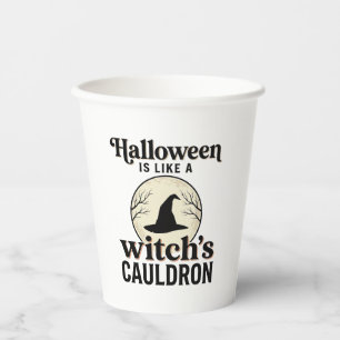 Vintage Spukschloss Halloween Town T-Shirt Design Pappbecher
