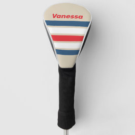 Vintage Squadron Across Striping mit Namen Golf Headcover