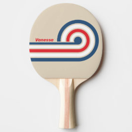 Vintage Squadron Curl Streifen mit Namen Tischtennis Schläger
