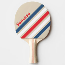 Vintage Squadron Schrägstreifen mit Namen Tischtennis Schläger
