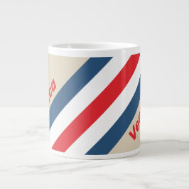 Vintage Squadron Stripes with Name Jumbo-Tasse