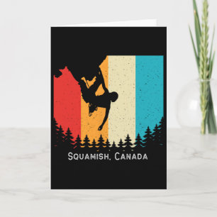 Vintage Squamish, Kanada Felsenklettern Bouldering Karte
