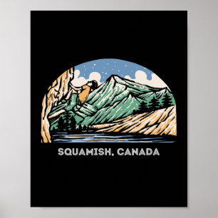 Vintage Squamish, Kanada Felsenklettern Bouldering Poster
