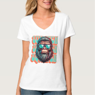 Vintage Squatch Retro-Stil Comic Pop-Art T-Shirt