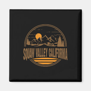 Vintage Squaw Valley Kalifornien Bergwandern Pr Magnet