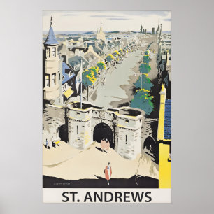 Vintage St Andrews Schottland Reiseplakat Historis Poster