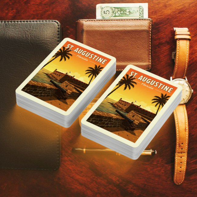 Vintage St. Augustine Florida Spielkarten (Von Creator hochgeladen)