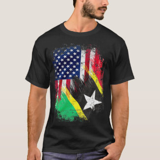 Vintage St. Kitts und Nevis und Amerikaner mit Fl T-Shirt