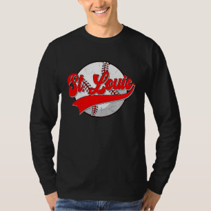 Vintage St. Louis Stadtbild Baseball für Männer Fr T-Shirt