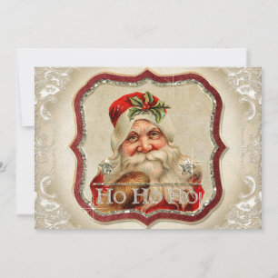 Vintage St. Nicholas Ho Ho Ho Foto Weihnachtskarte Feiertagskarte
