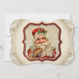 Vintage St. Nicholas Ho Ho Ho Foto Weihnachtskarte Feiertagskarte