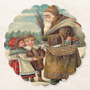 Vintage St. Nikolaus-Geschenk für Kinder Weihnacht Untersetzer