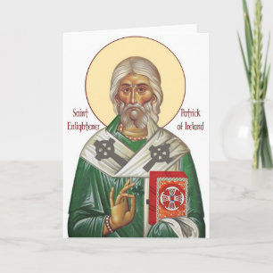 Vintage St. Patrick Icon Grußkarte Karte
