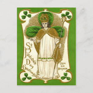 Vintage St Patrick St Patrick's Day Card Postkarte