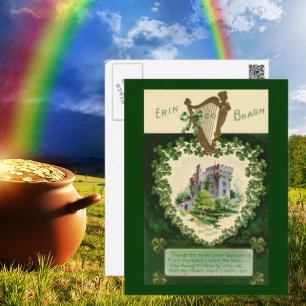 Vintage St. Patrick's Blarney Castle Postkarte