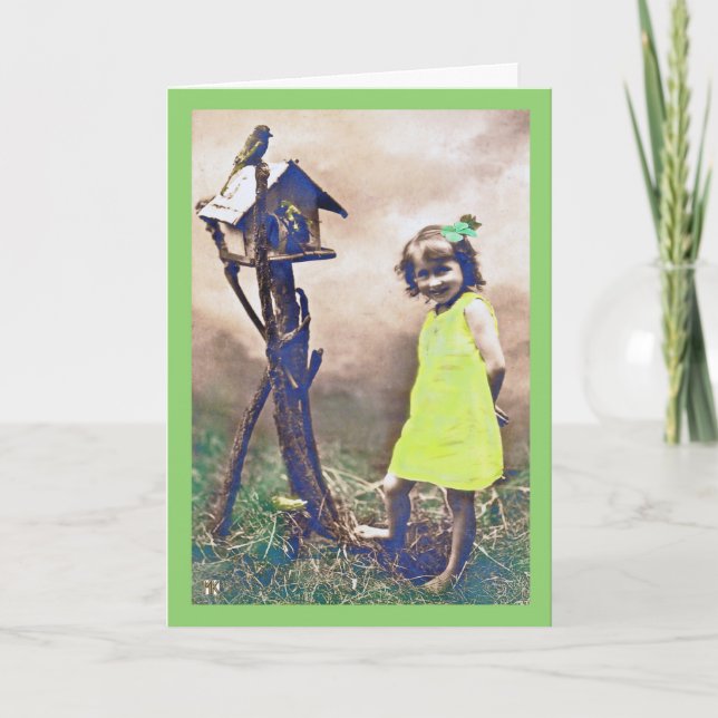 Vintage St. Patrick's Day Card Barefoot Beauty Karte (Vorderseite)