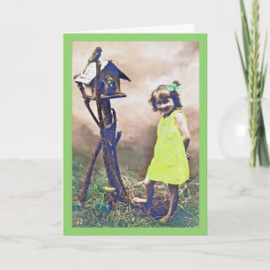 Vintage St. Patrick's Day Card Barefoot Beauty Karte