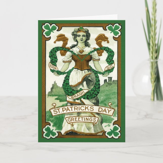 Vintage St. Patrick's Day Card Feiertagskarte (Vorderseite)
