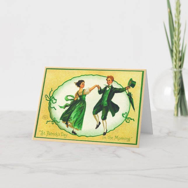 Vintage St Patrick's Day Card Karte (Vorderseite)