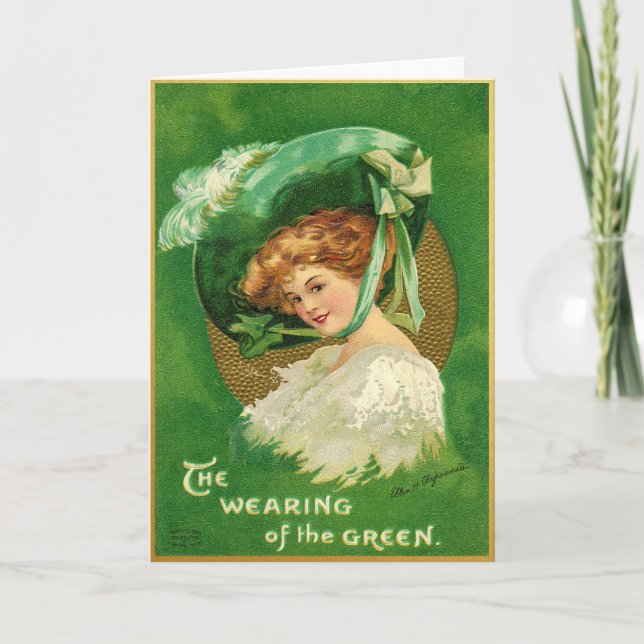 Vintage St Patrick's Day Card Karte (Vorderseite)
