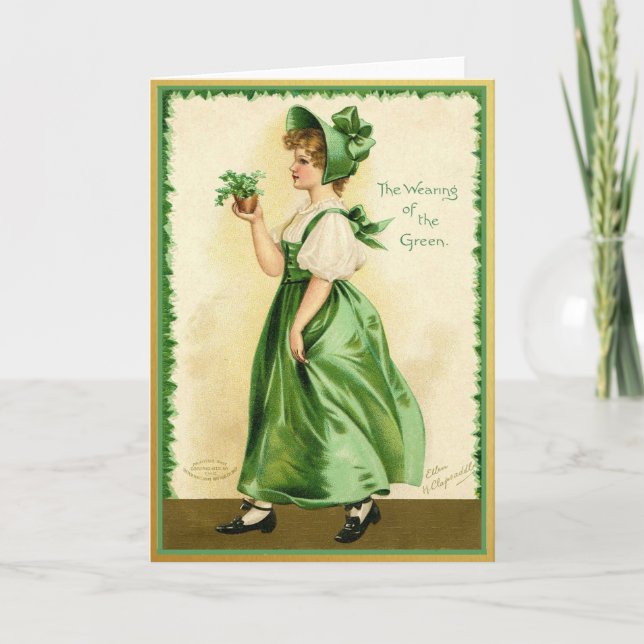 Vintage St Patrick's Day Card Karte (Vorderseite)