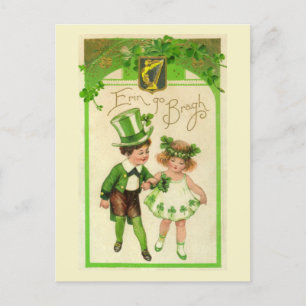 Vintage St. Patrick's Day Erin go Bragh Feiertagspostkarte