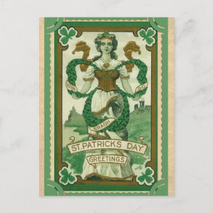 Vintage St. Patrick's Day Grüße Erin Go Bragh Postkarte