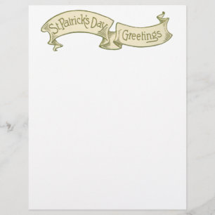 Vintage St. Patrick's Day Grüße Golden Banner Flyer