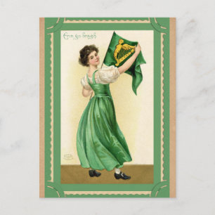 Vintage St. Patrick's Day Irisch Erin Go Bragh Postkarte