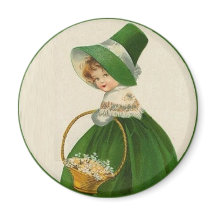 Vintage St. Patrick's Day Irische Mädchen in Grün