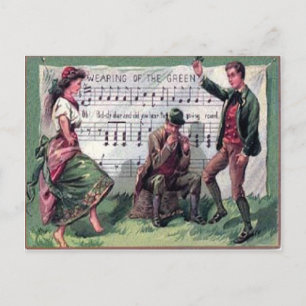 Vintage St. Patrick's Day Karte mit Wearing Of The