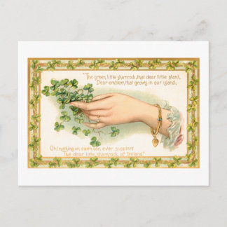 Vintage St. Patrick's Day Kleeblatts Postkarte