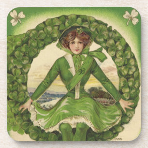 Vintage St. Patrick's Day, Kranz mit irischer Jung Untersetzer