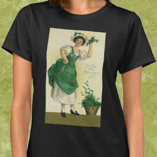 Vintage St. Patrick's Day Mädchen, Glücksschamrock T-Shirt