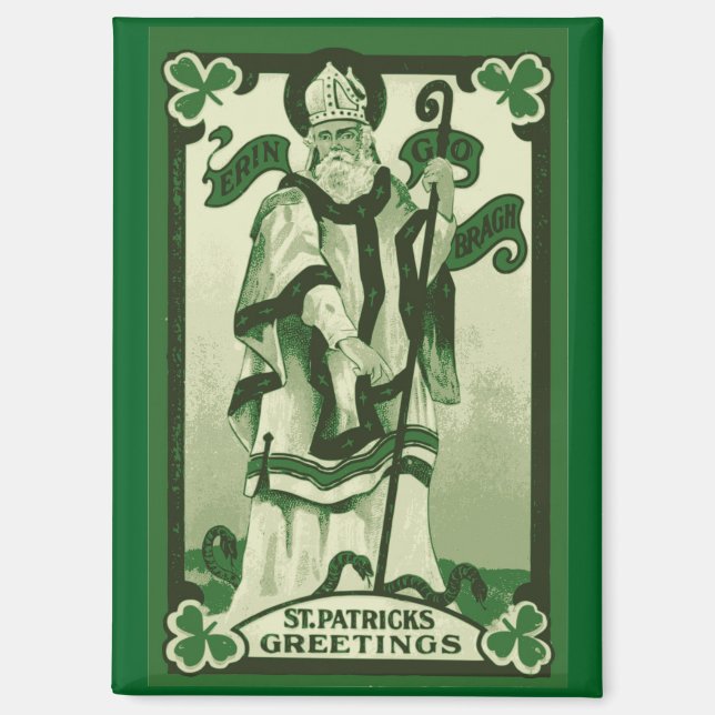 Vintage-St.-Patrick's-Day-Magnet Magnet (Vorderseite)