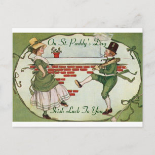 Vintage St. Patrick's Day Postkarte